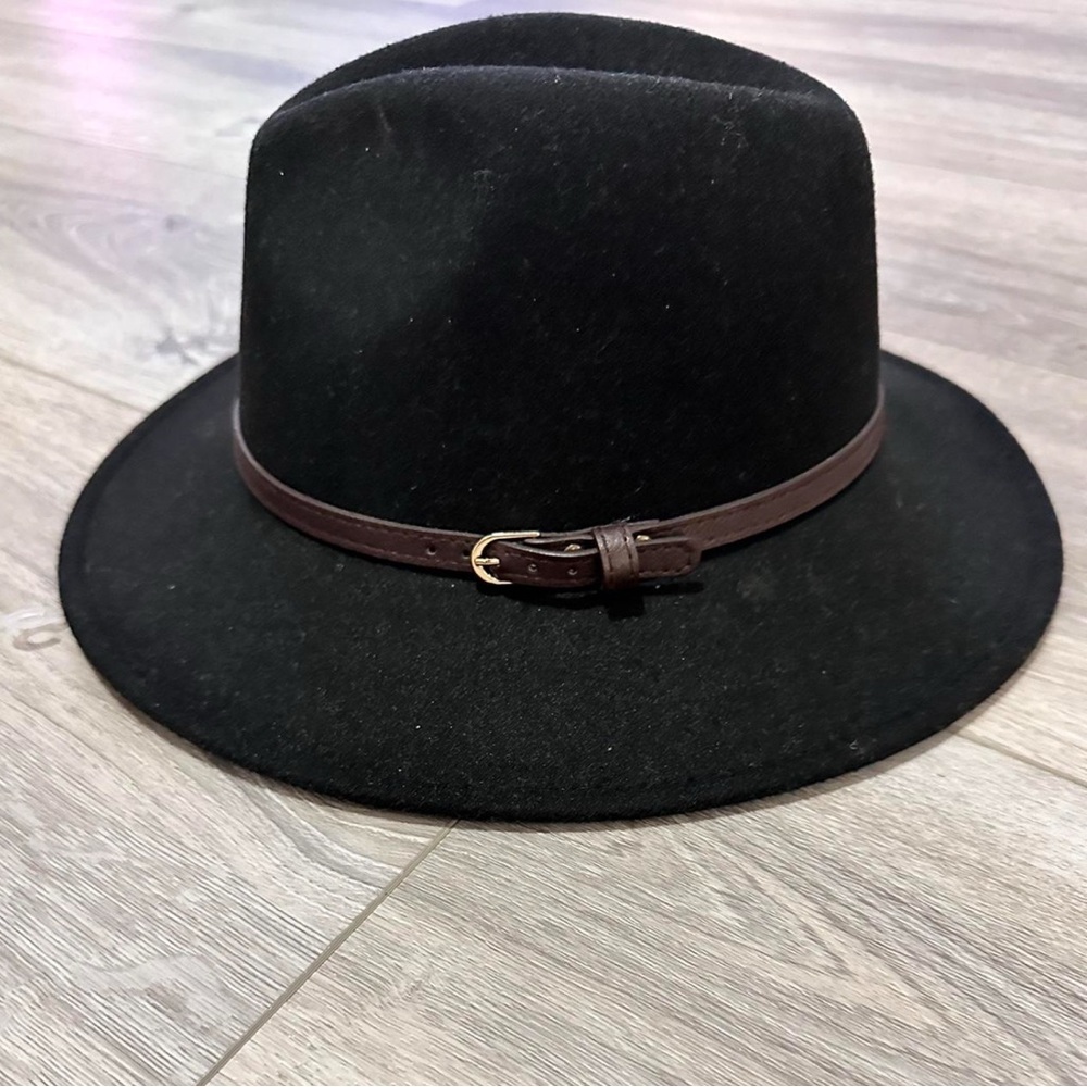 Peter Grimm Black Wool Wide Brim Felt Hat